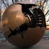 Шар пустотелый медь (198301) монтаж - сфера арт-объект ø 1000 мм. пустотелая  в Красноармейске