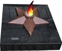 Звезда из красного гранита имитация пламени в Красноармейске (518453)