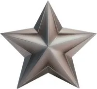 Звезда из нержавеющей стали декор на стелу в Красноармейске (518508)