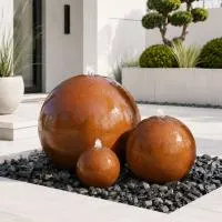 Шары 3 шт. фонтан Corten от (518907) ∅ 0,35 до 1 м. Красноармейск 
