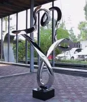 Скульптура кольцо нержавеющая сталь (518290) производство арт-объект  в Красноармейске