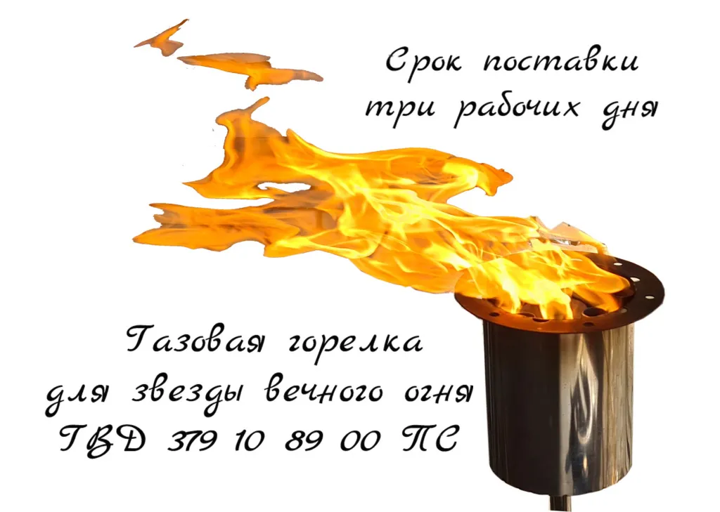 Газовая горелка для звезды вечного огня ГВД 379 10 89 00 ПС срок поставки 3 рабочих дня